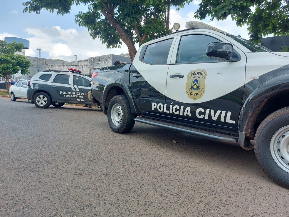 Viaturas da Polícia Civil do Tocantins — Foto: Reprodução/SSP-TO