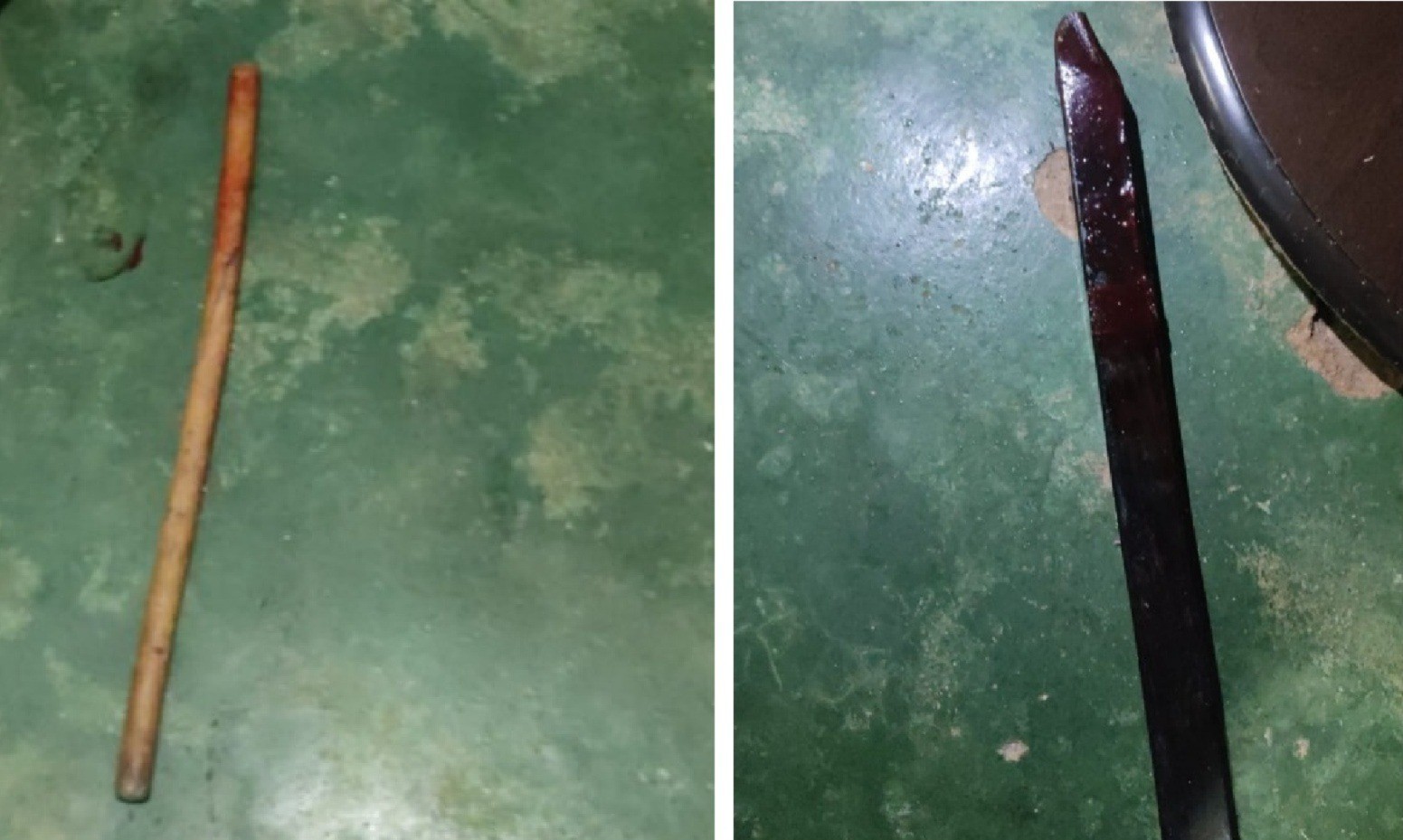 Filho preso por matar pais em Montes Claros foi encontrado sentado em sofá e com barra de ferro e pedaço de madeira nas mãos