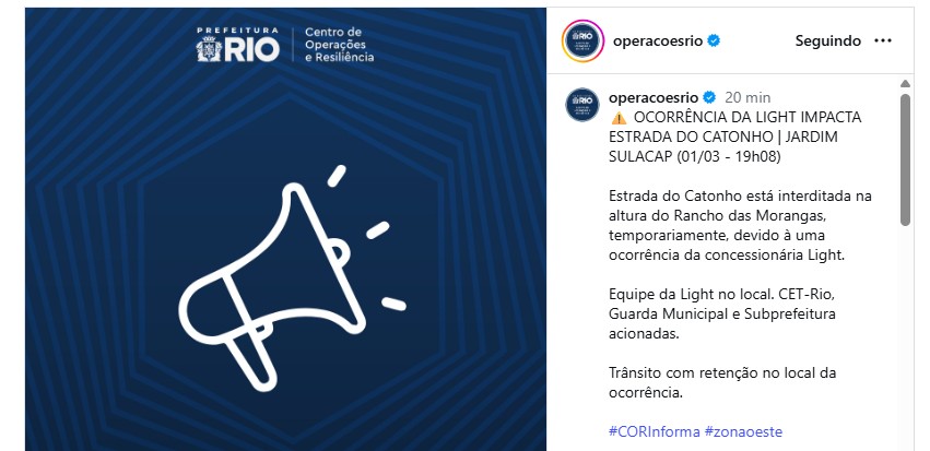 Linha de pipa com cerol causou o rompimento da rede elétrica que deixou 190 mil clientes sem luz, diz Light