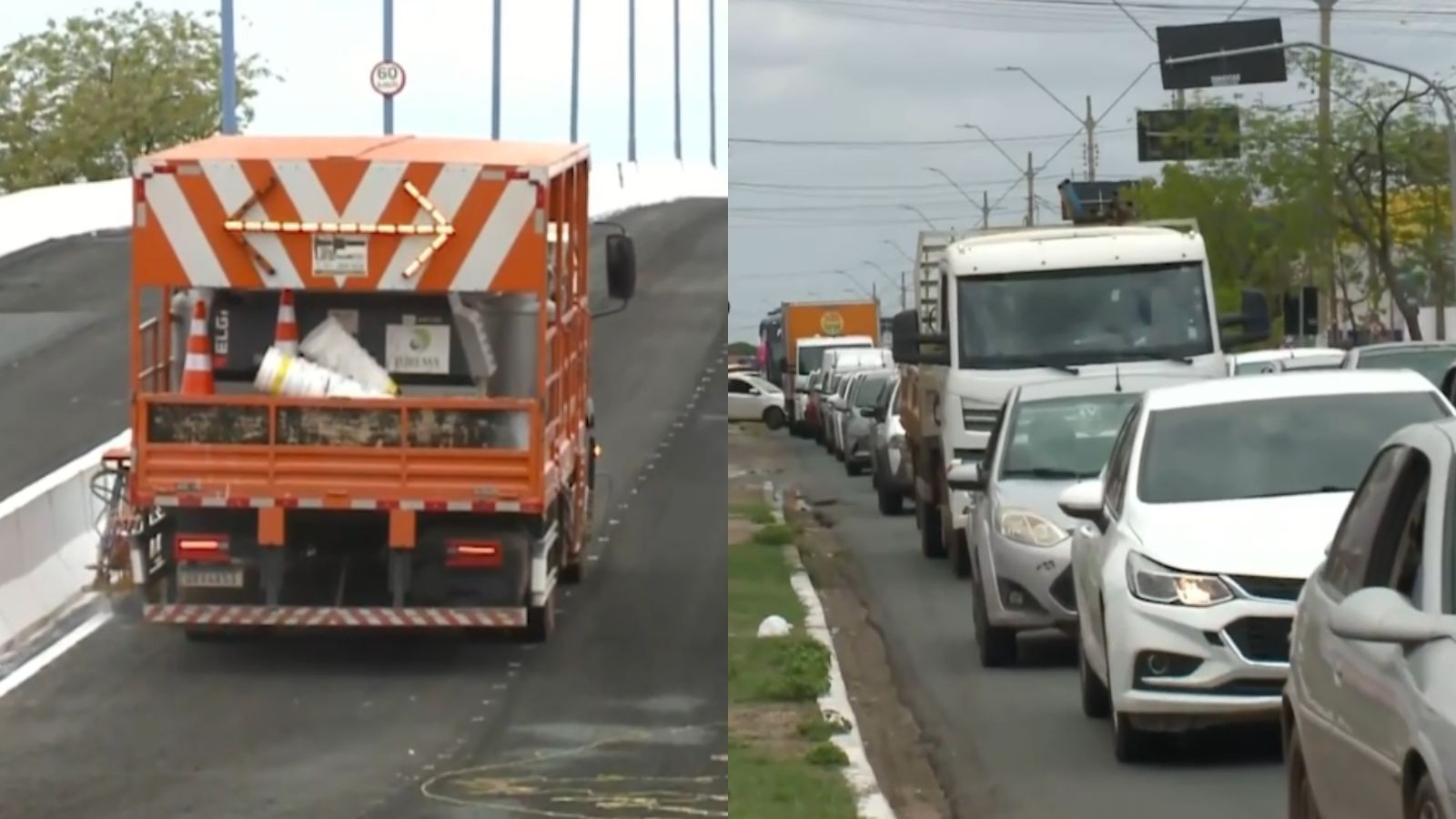 Elevado da Avenida Miguel Rosa segue interditado e causa congestionamento