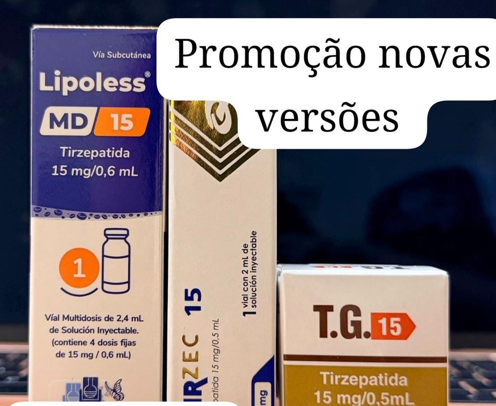 Anncio de tirzepatida falsificada a qual Paulo teve acesso  Foto: Reproduo