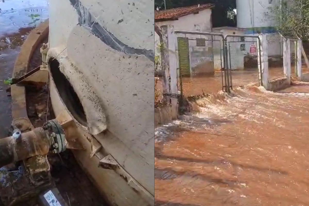 VÍDEO: rompimento de caixa d’água causa alagamento em casa e rua de Campo Grande