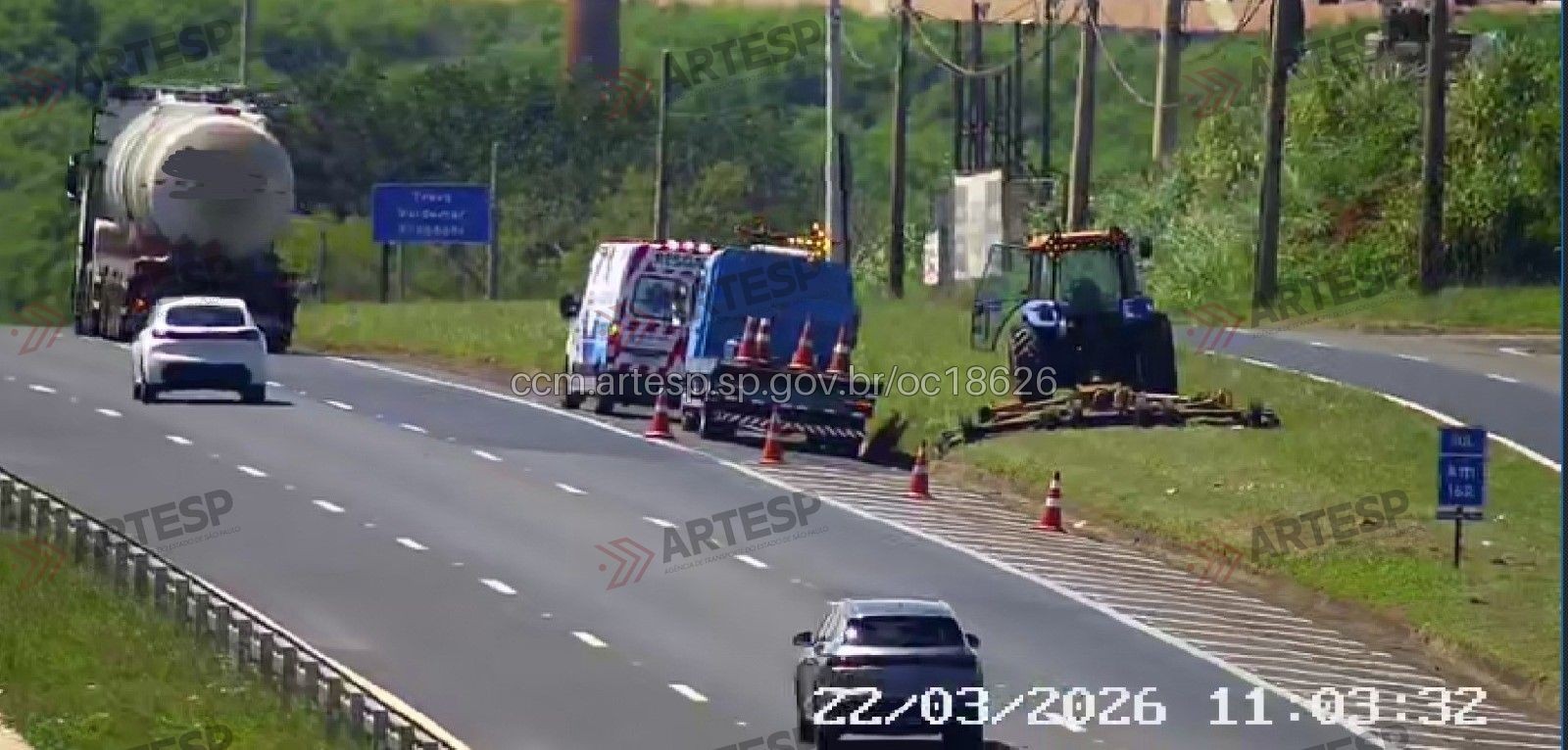 Grave acidente mata uma pessoa na Rodovia Washington Luís no interior de SP