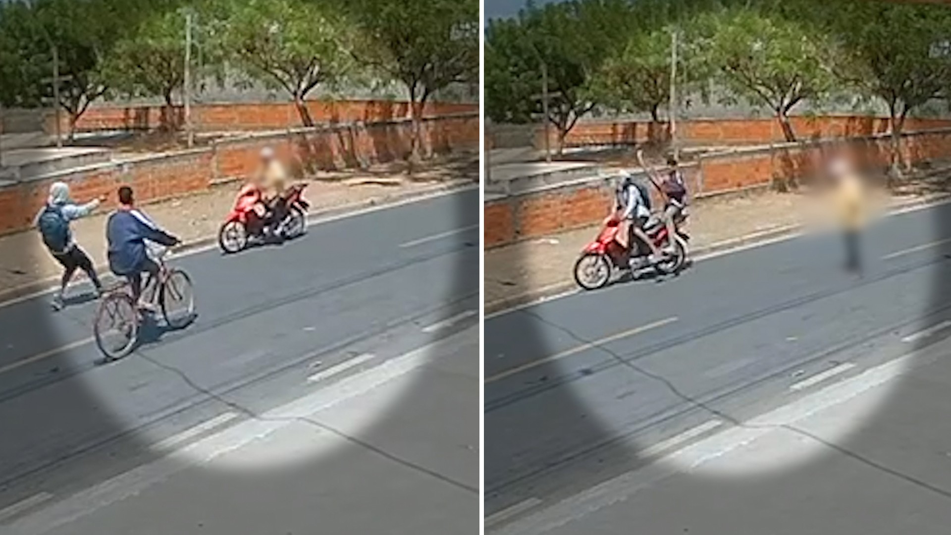 VÍDEO: Ciclistas roubam moto de idoso e fogem com bicicleta no colo em Teresina