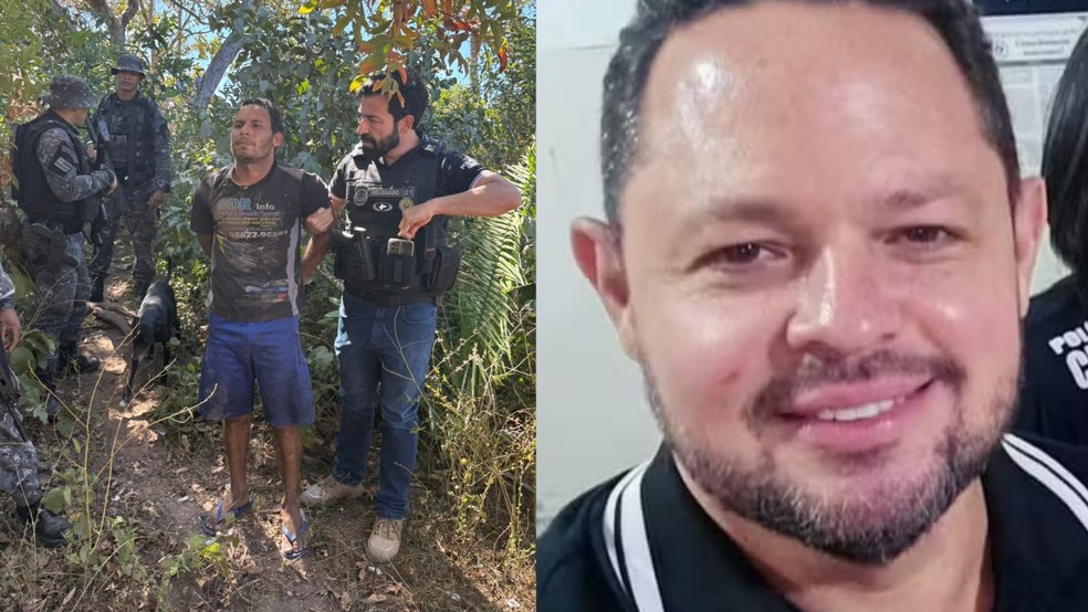 Delegado morto em Caxias é sepultado em Teresina; suspeito do crime foi preso — Foto: Montagem g1