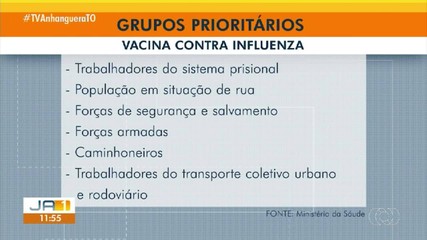 Prefeitura de Palmas espera vacinar contra influenza mais de 100 mil pessoas