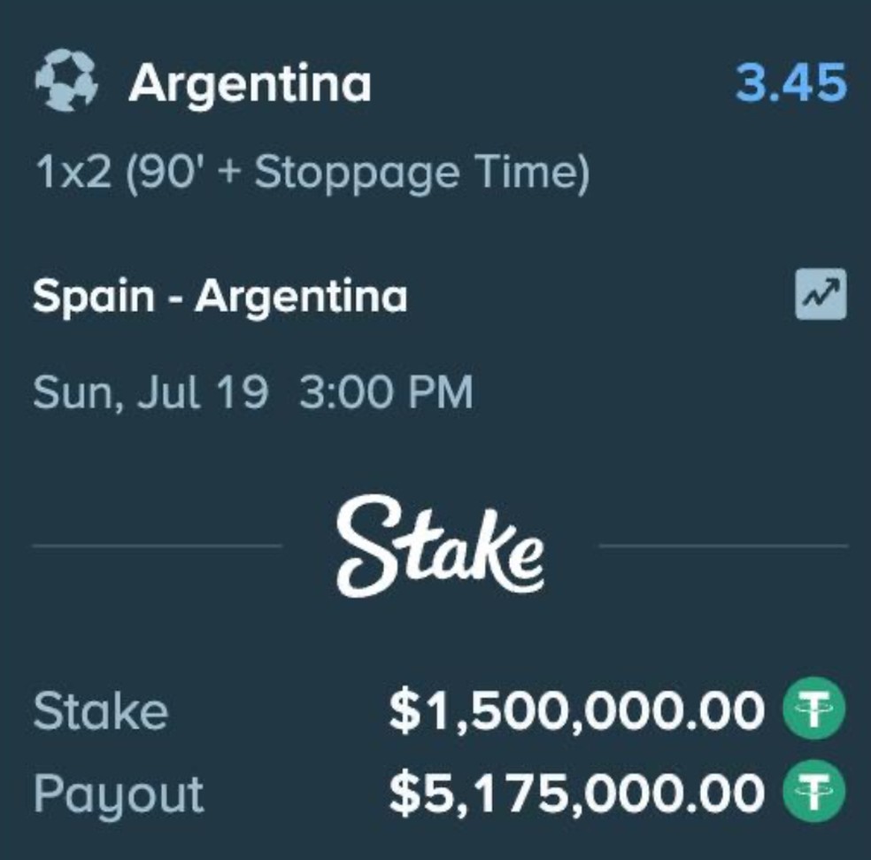 Drake aposta US$ 1,5 milh&atilde;o na Argentina contra a Espanha e pode ganhar mais de R$ 28 milh&otilde;es &mdash; Foto: Redes sociais