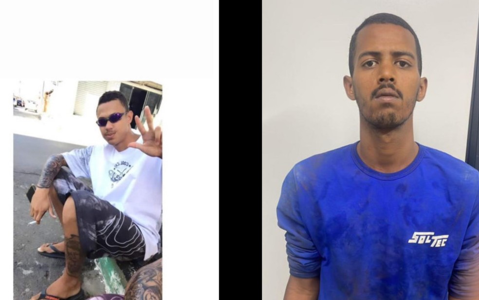 Emanuel Menezes e Marcos Felipe Vieira da Silva procurados pela polícia por participar de crime que deixou militar em estado vegetativo em Planaltina, Goiás  — Foto: Divulgação/Polícia Civil 
