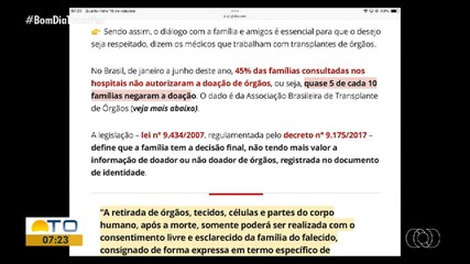 Bom Dia Responde explica regras para doação de órgãos