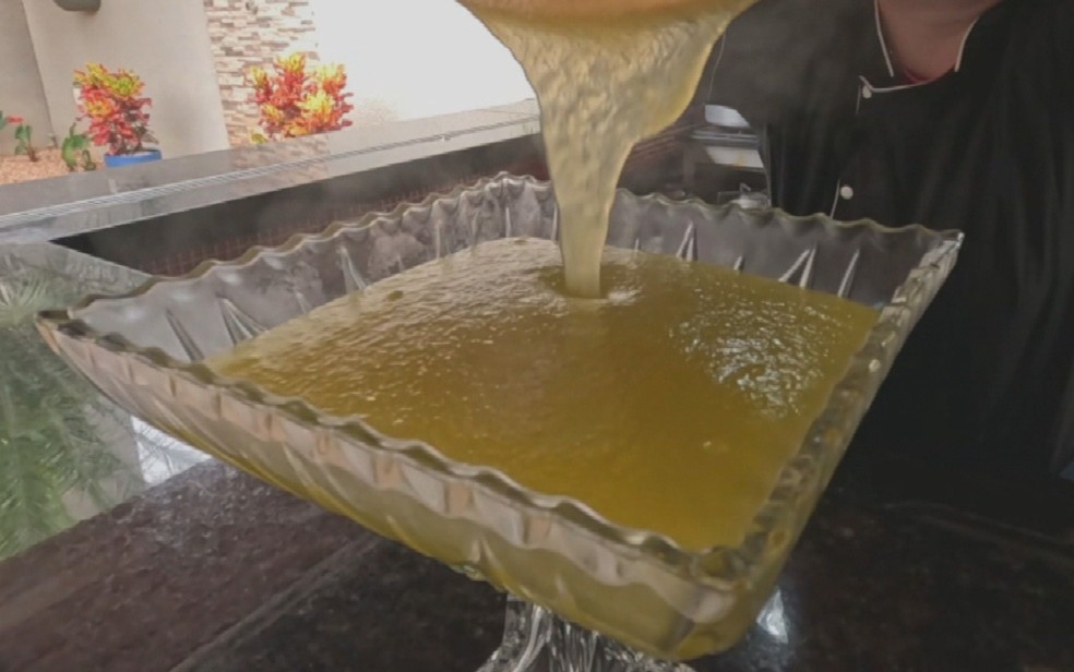 Doce de manga, em Gois  Foto: Reproduo/TV Anhanguera