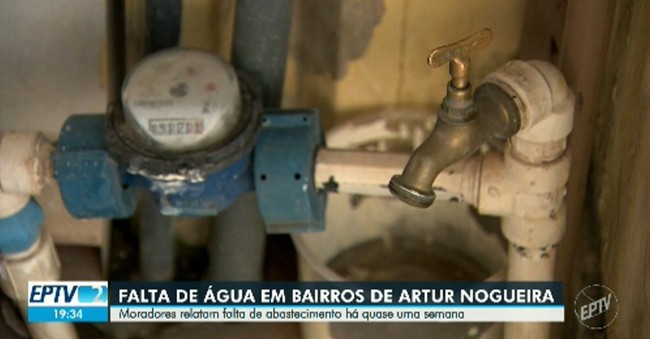 Moradores de Artur Nogueira relatam falta de abastecimento de água há uma semana
