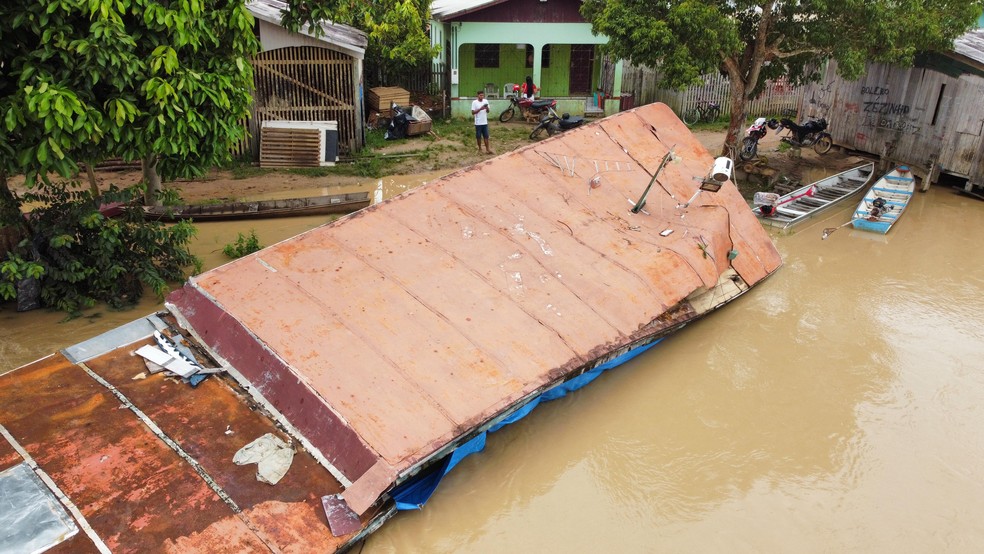 Envira está em situação de emergência por causa da cheia dos rios. — Foto: Divulgação/Defesa Civil