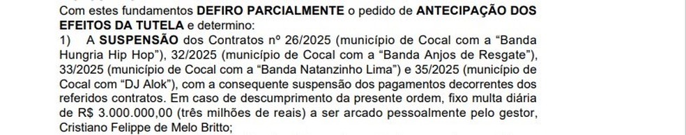 Justiça suspende show de Alok e mais três atrações em cidade do Piauí — Foto: Reprodução/TJPI