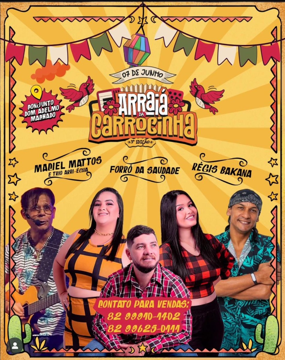 Arraiá da Carrocinha está pronta para receber o público — Foto: Reprodução