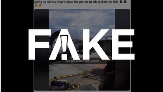 É #FAKE vídeo em que avião anda 'coberto' por jaqueta 