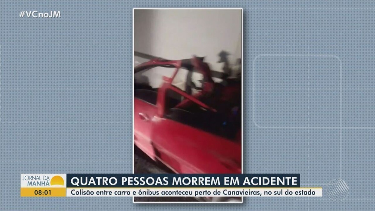 Quatro Pessoas Morrem Após Batida Entre Carro E ônibus No Sul Da Ba