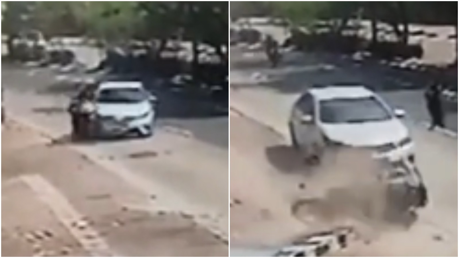 VÍDEO: Policial é atingido por carro em Fortaleza; motorista foge e depois retorna ao local