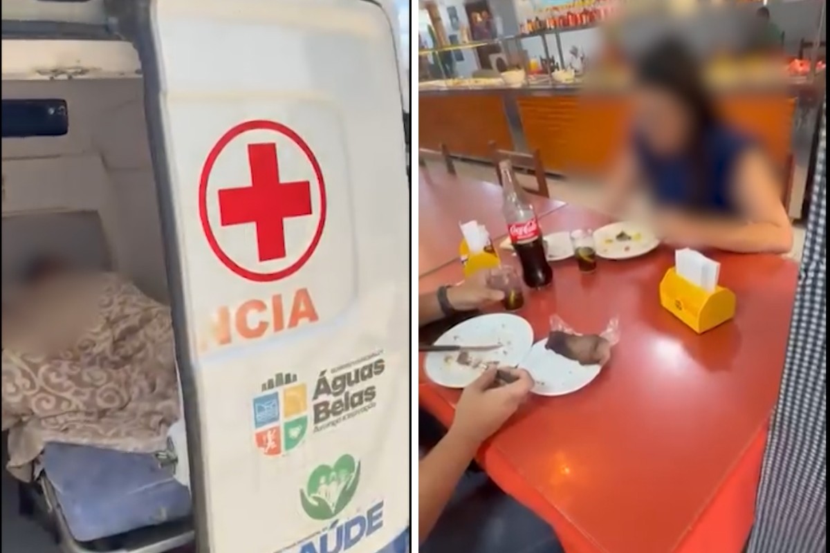 Paciente com suspeita de AVC espera em ambulância enquanto equipe almoça no interior de PE; VÍDEO