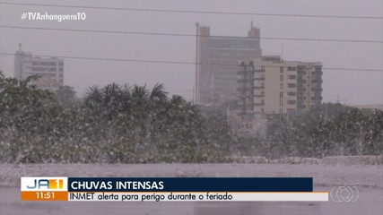 Inmet alerta para perigo de chuvas intensas durante o feriado