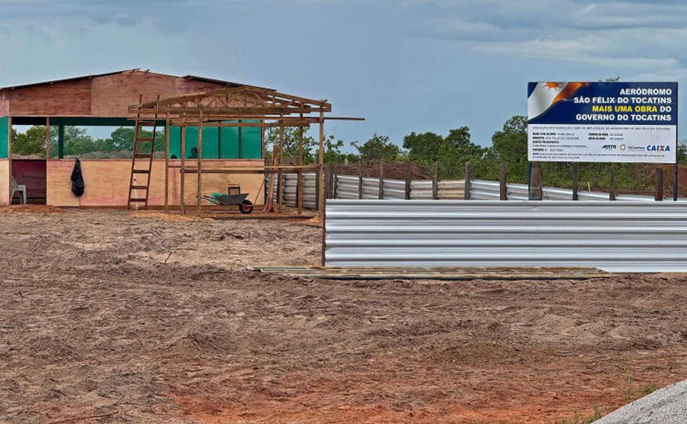Construção do aeródromo em São Félix do Tocantins é iniciada — Foto: Polícia Militar/Governo do Tocantins