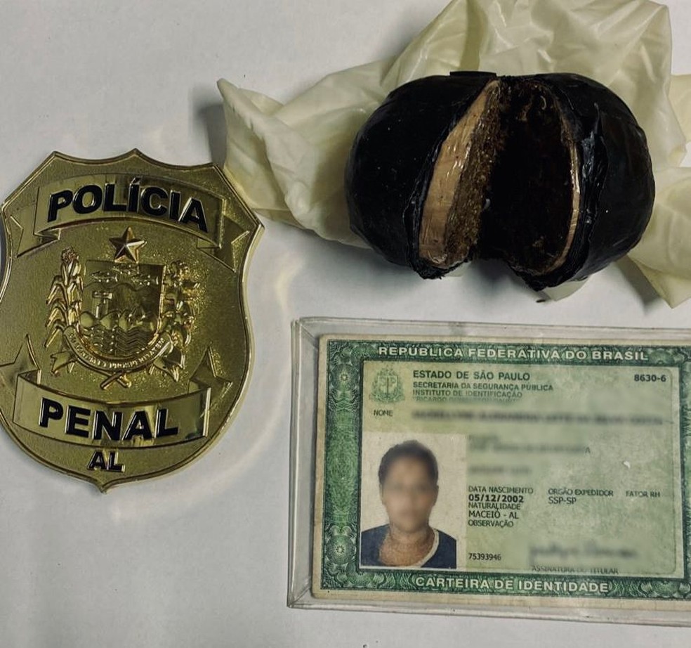 Droga apreendia com visitante de presídio de Maceió — Foto: Polícia Penal de Alagoas