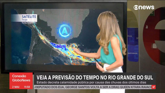 Tem previsão de mais chuva para o Rio Grande do Sul - Programa: Conexão Globonews 