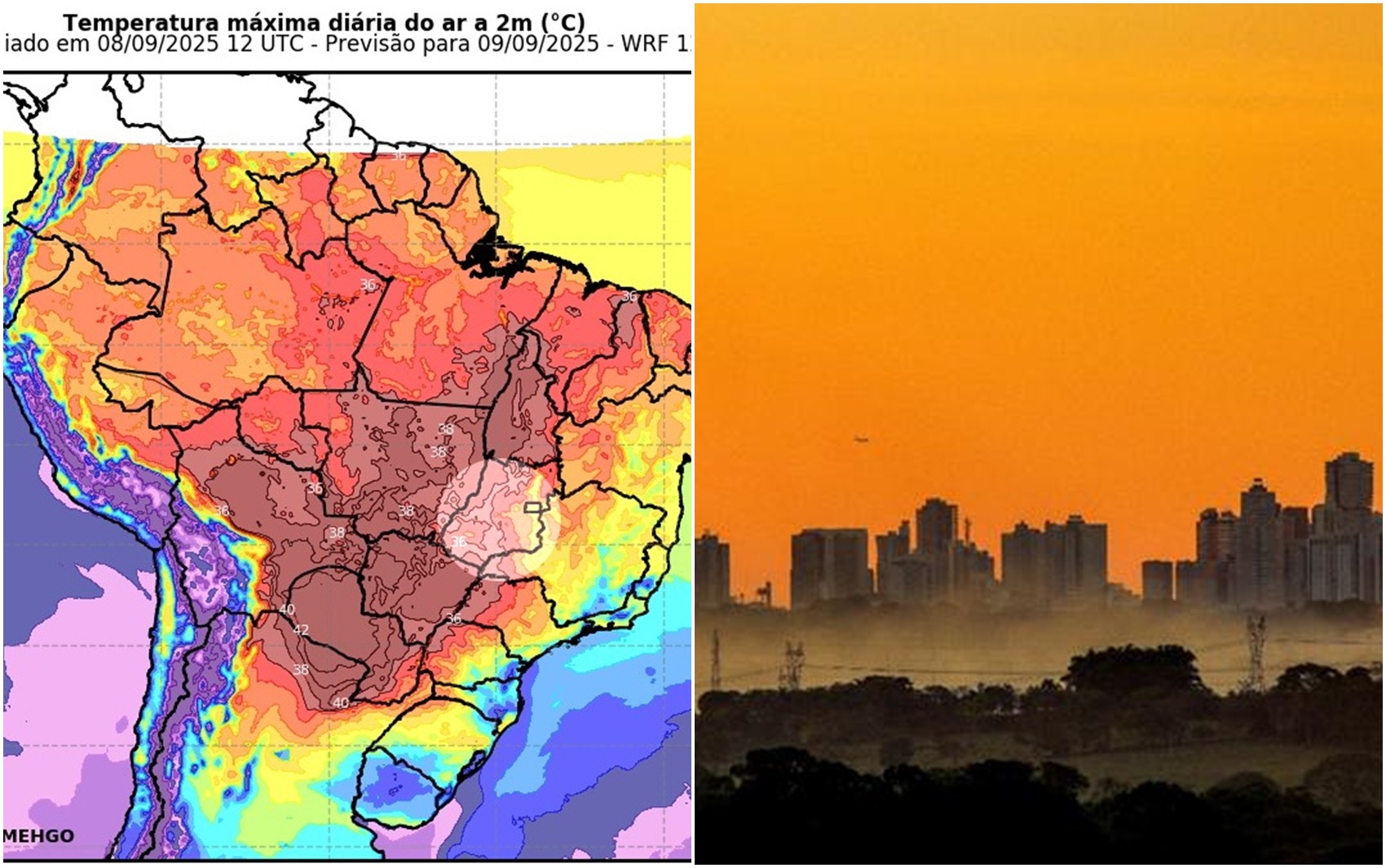 Temperaturas em Goiás podem chegar a 41 °C nesta terça-feira, diz Cimehgo