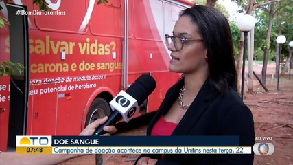 Campanha de incentivo à doação de sangue é realizada no campus da Unitins