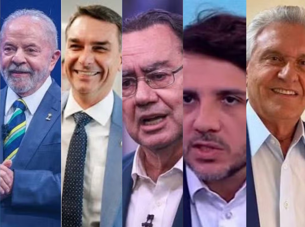 Quaest no Pará: Lula, 40%; Flávio Bolsonaro, 35%; Augusto Cury, 7%; Renan Santos, 2%; Ronaldo Caiado, 2%. — Foto: Reprodução