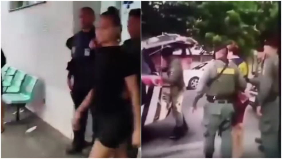 Casal foi preso dentro de unidade hospitalar. — Foto: Reprodução
