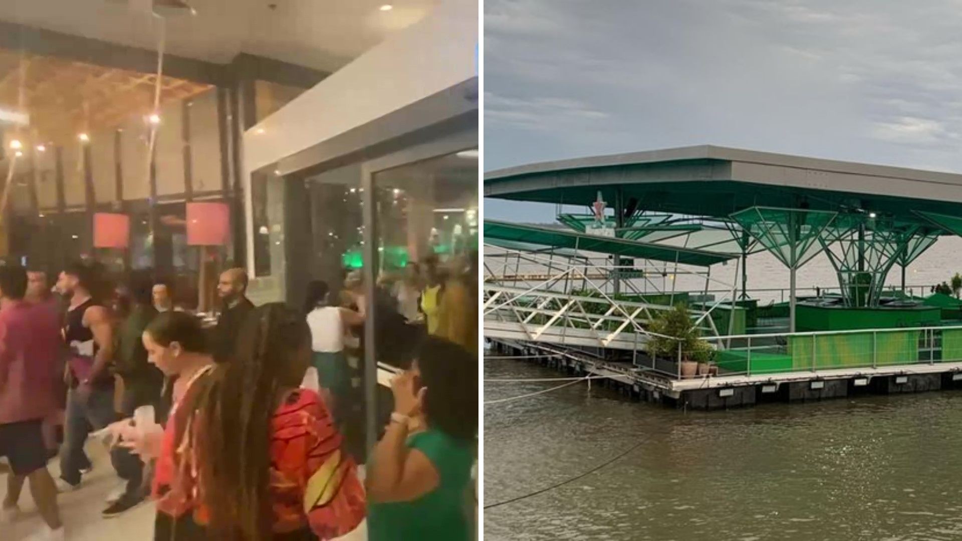 VÍDEO: Bar flutuante precisa ser evacuado durante temporal em Porto Alegre; clientes se abrigaram em shopping - Portais