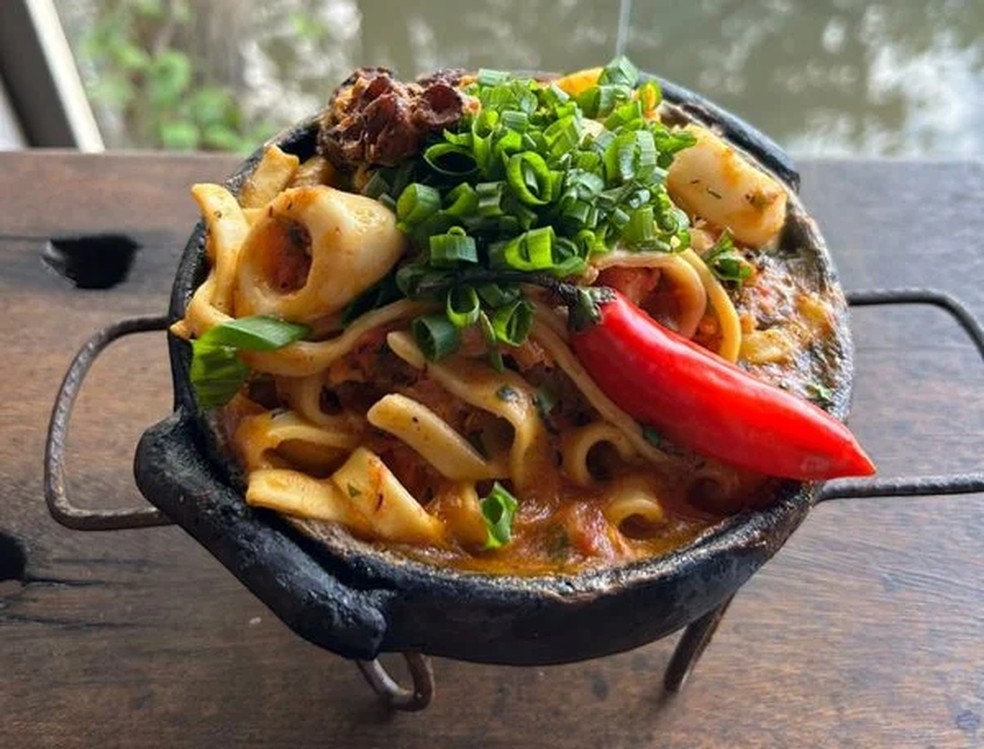 Fettuccine al Mare do La Garza, na Barra do Jucu (ES) — Foto: La Garza/Divulgação