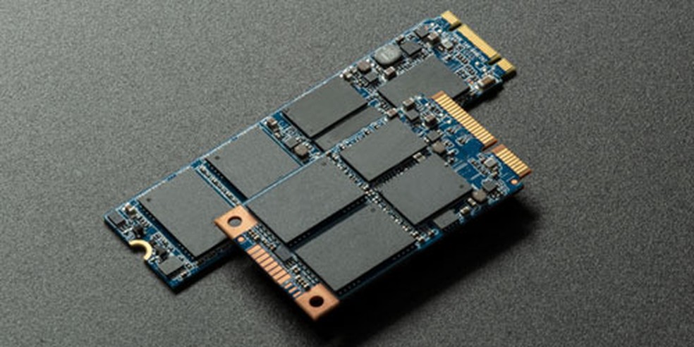 SSD: todos os dados são armazenados em chips de memória, sem partes móveis — Foto: Kingston/Reprodução