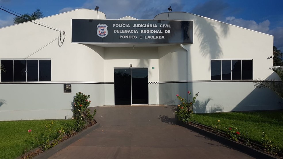 Delegacia de Pontes e Lacerda investiga o caso — Foto: Polícia Civil