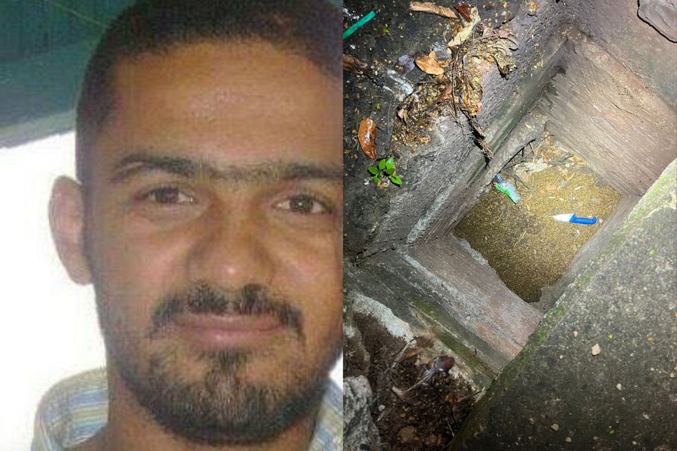 Ricardo Aparecido Rocha está sendo procurado. Investigadores encontraram uma faca com vestígios de sangue dentro de um bueiro. — Foto: Polícia Civil
