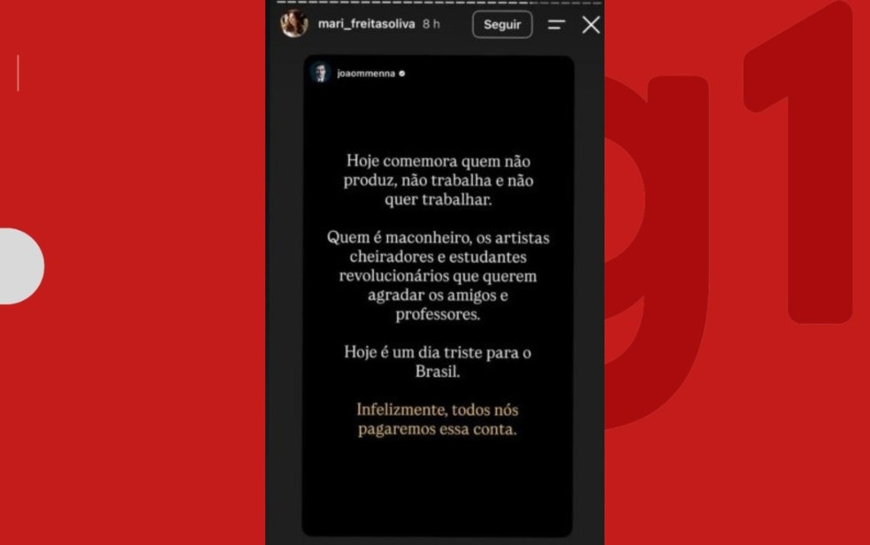 Publicação repostada pela primeira-dama de Jequié — Foto: Redes sociais