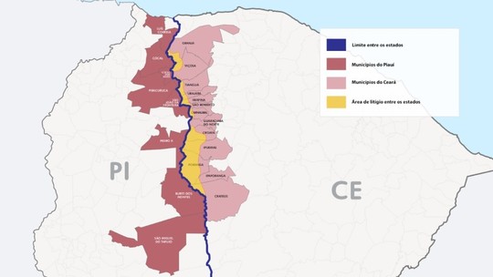 Litígio PI x CE: deputados pedem ao IBGE alteração de mapa sobre área em disputa entre os estados - Programa: G1 PI 