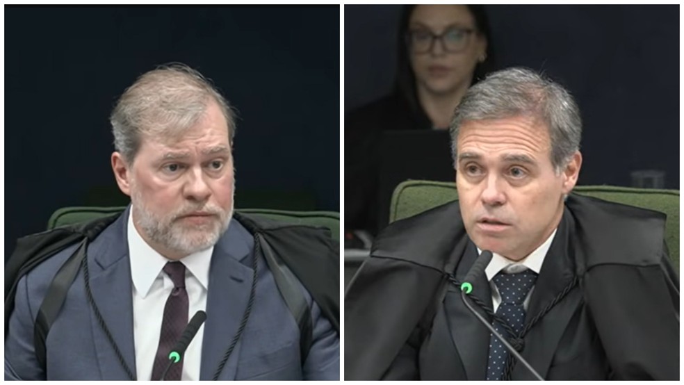 Toffoli e Mendonça discutem no STF — Foto: Reprodução