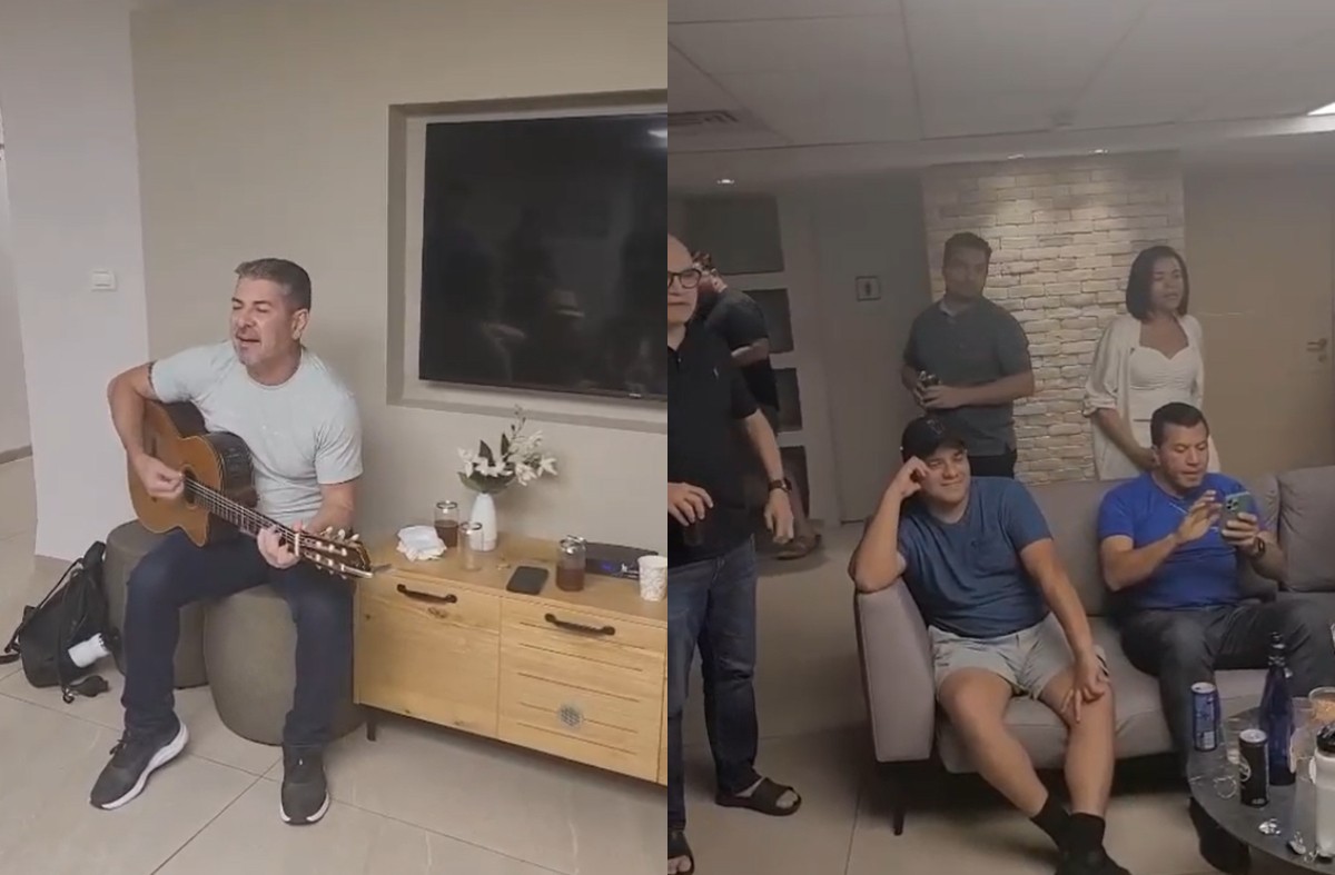 Secretário de Joinville toca música para aliviar clima de tensão de comitiva em bunker de Israel; VÍDEO