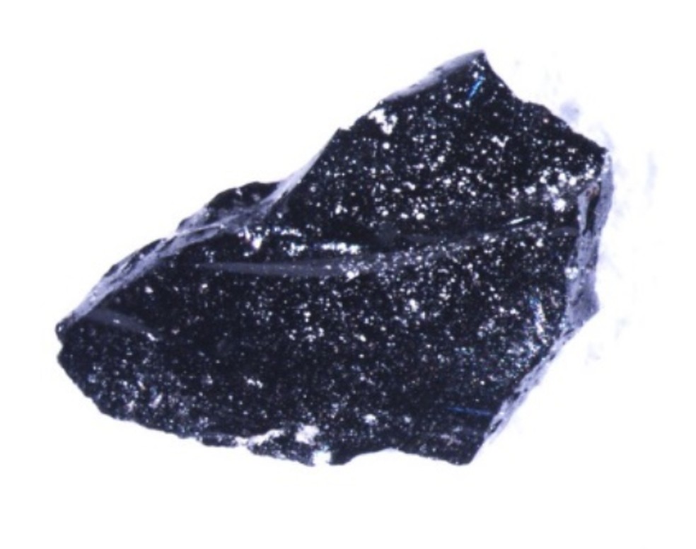 Amostra do vidro orgânico sob luz direta, parte de uma figura publicada no estudo. — Foto: Guido Giordano et al./Scientific Reports