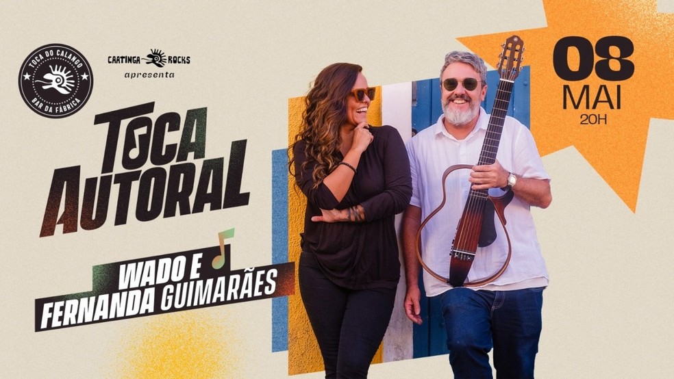 Wado e Fernanda Guimarães se apresentam na Toca do Calango, em Maceió