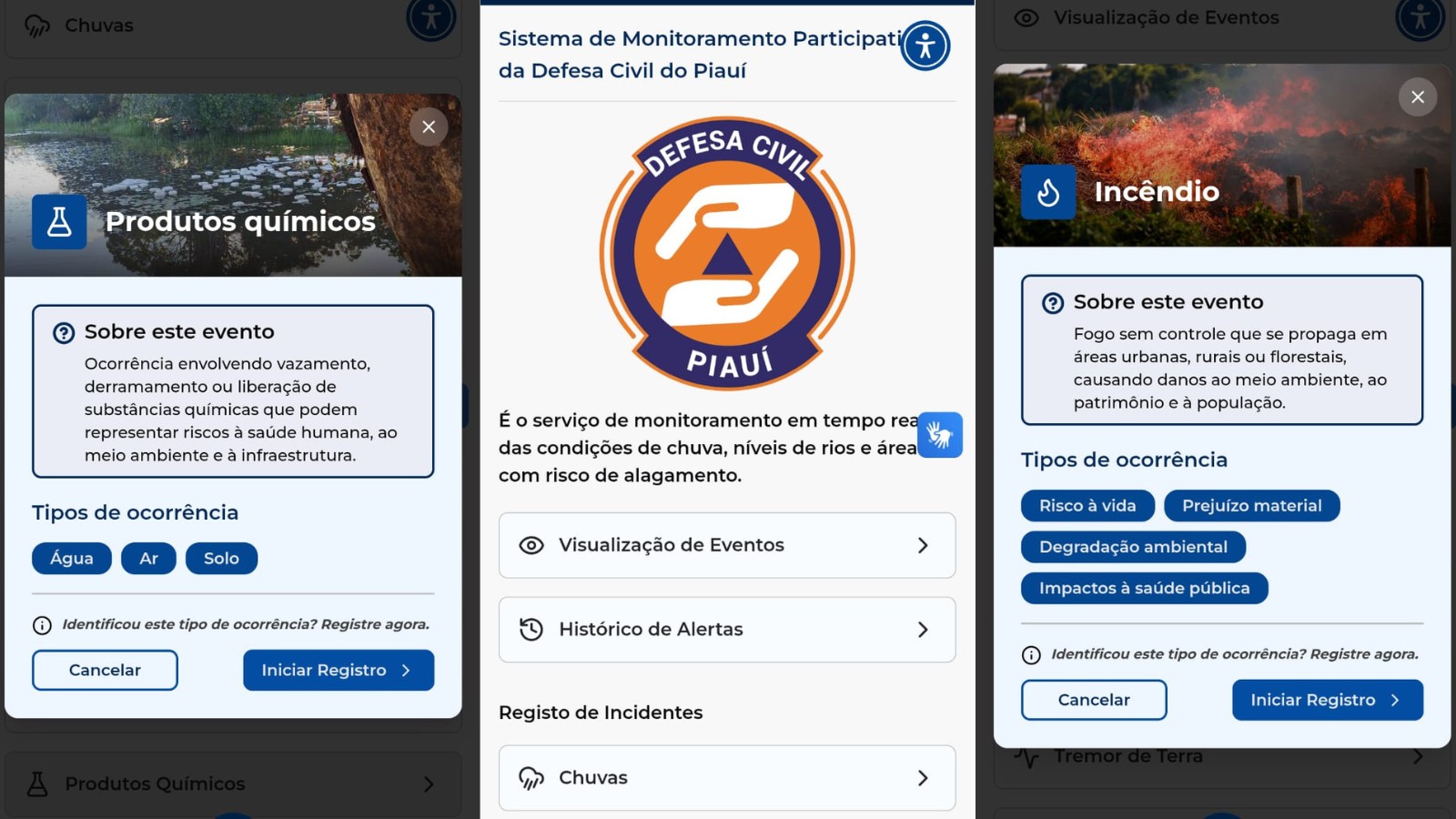 Moradores podem registrar alagamentos e queimadas em mapa interativo do PI; conheça serviço