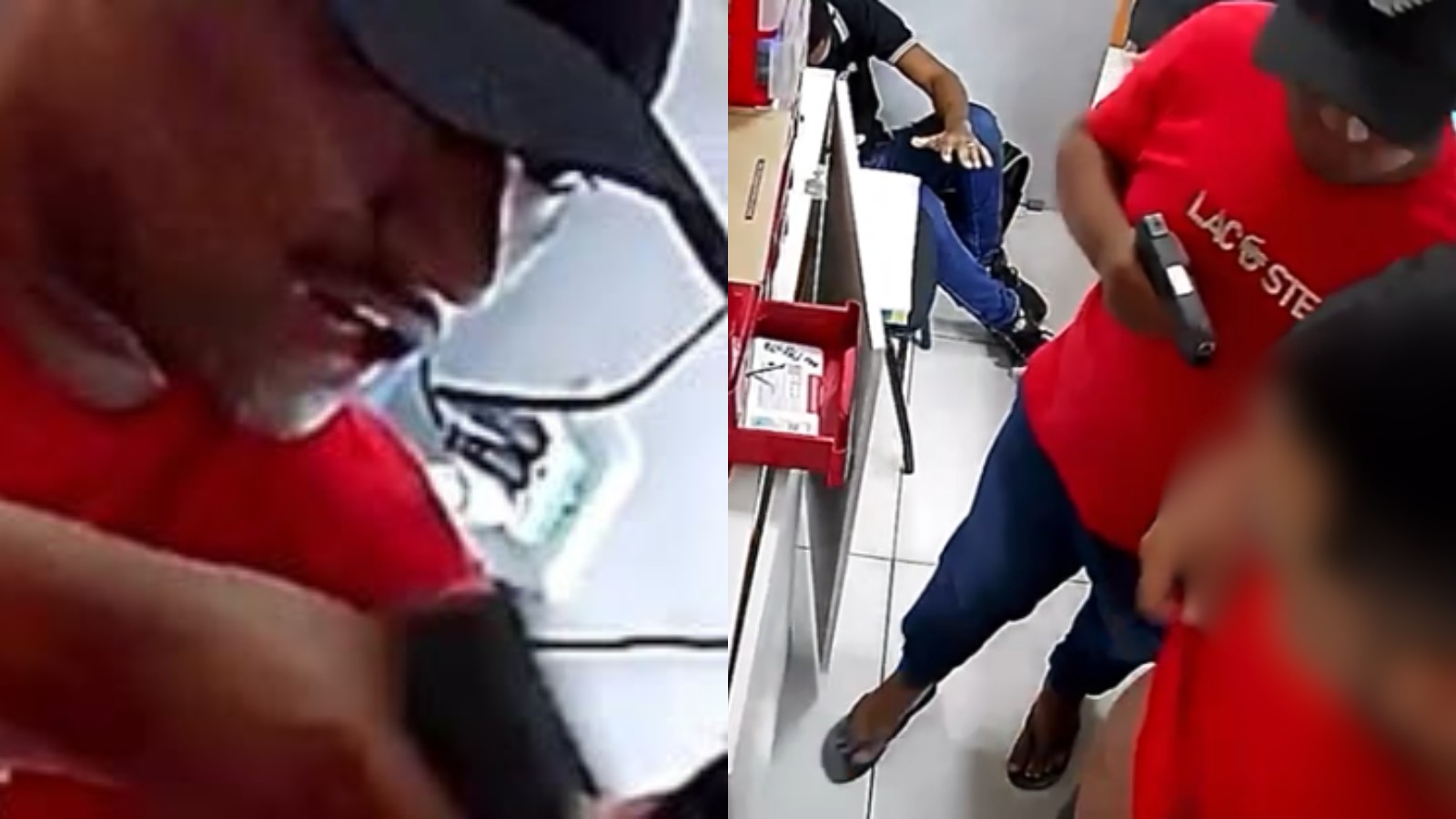 VÍDEO: 'Te dou um tiro', ameaça assaltante apontando arma contra a cabeça de vítima durante assalto no PI