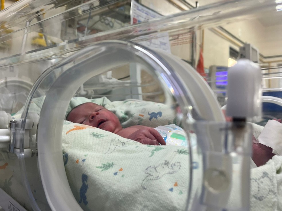 David Wellignton, um dos primeiros bebês nascidos na Paraíba em 2025 — Foto: Zuíla David/TV Cabo Branco