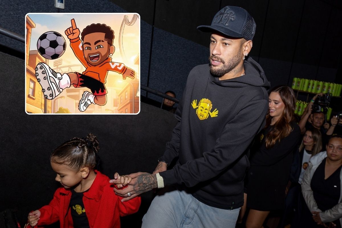 Neymar vira desenho e reúne estrelas em cinema de Santos; veja