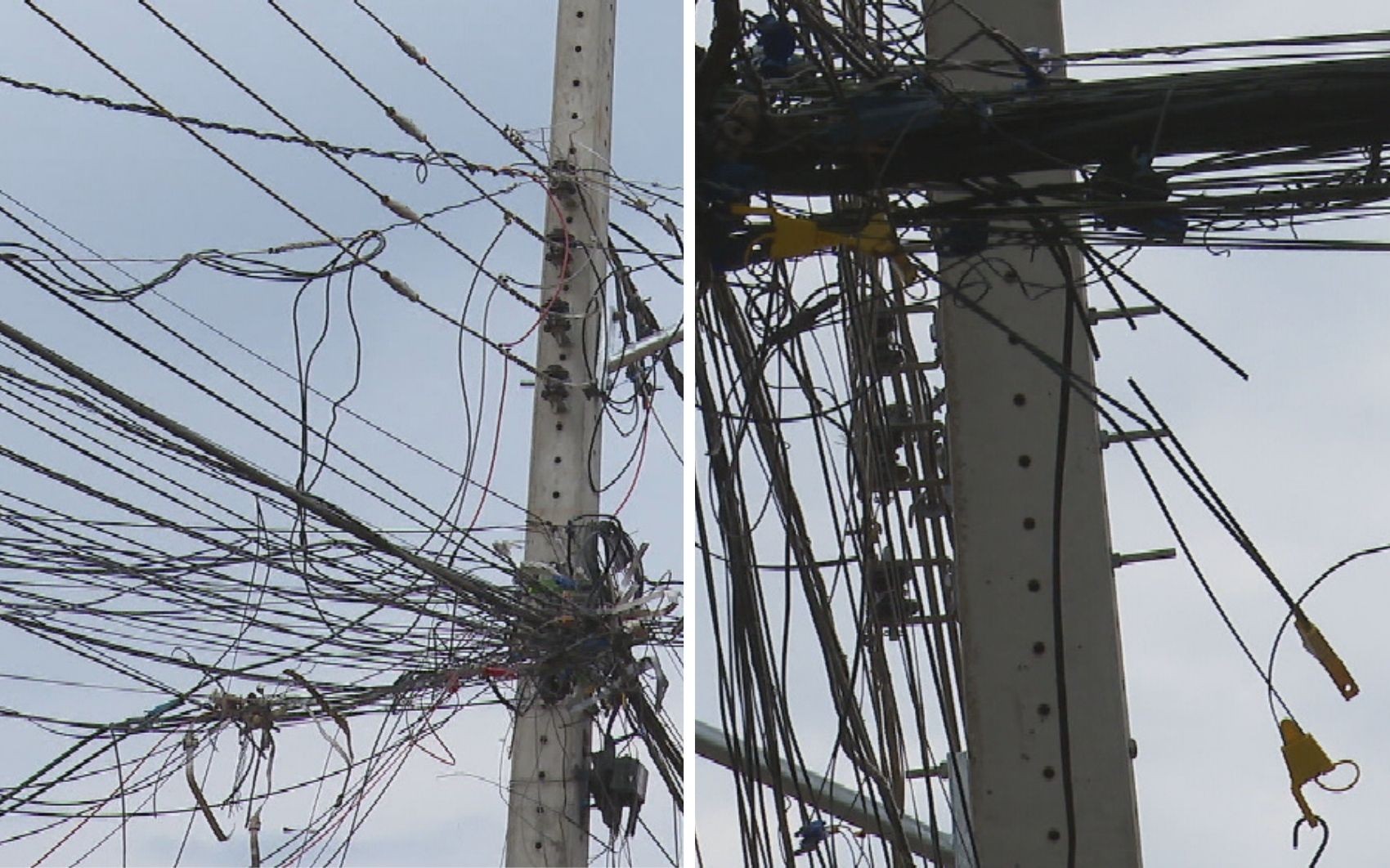 Fios soltos em postes: entenda de quem é a responsabilidade e como diferenciar fios de telefonia dos de eletricidade