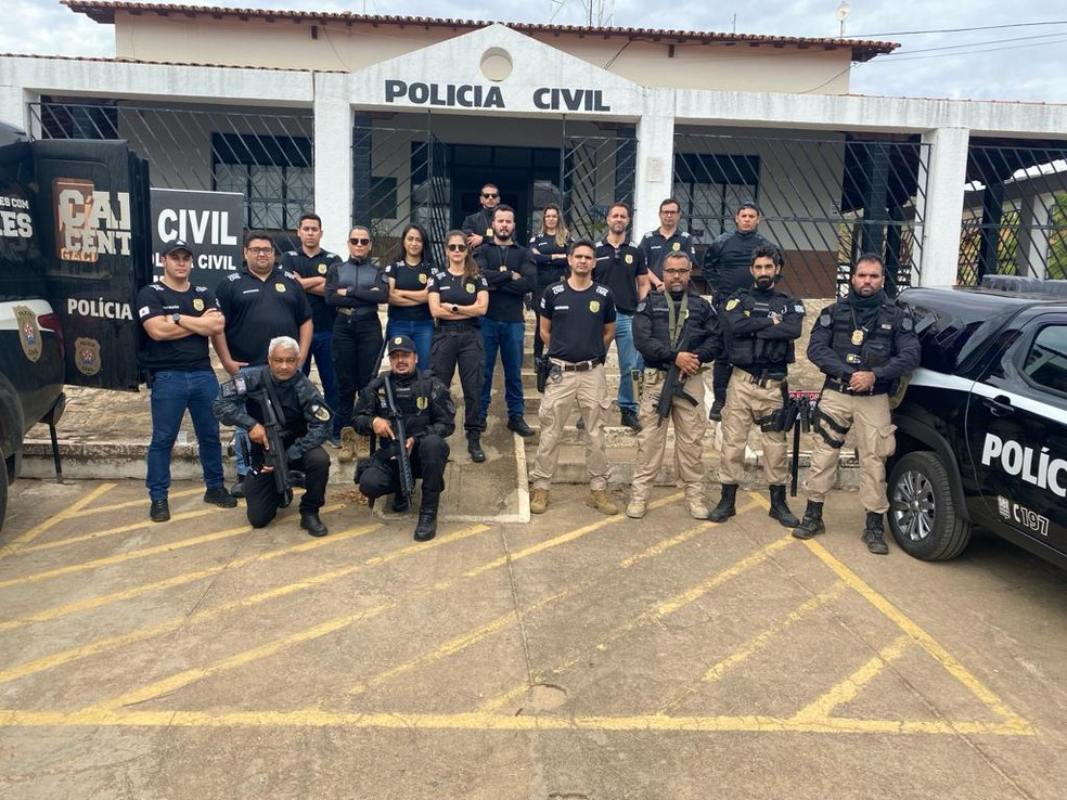 A operação contou com a participação da Polícia Civil de Salinas,Taiobeiras e Rio Pardo de Minas, além do Canil da Polícia Civil de Belo Horizonte. — Foto: Polícia Civil/ Divulgação