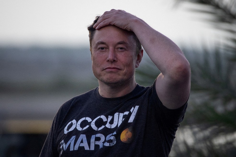 Musk na Base Estelar da SpaceX em Brownsville, Texas — Foto: REUTERS/Adrees Latif/Foto de arquivo