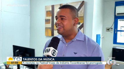 Prazo de inscrições para o Festival Vozes da Indústria Tocantinense são prorrogadas