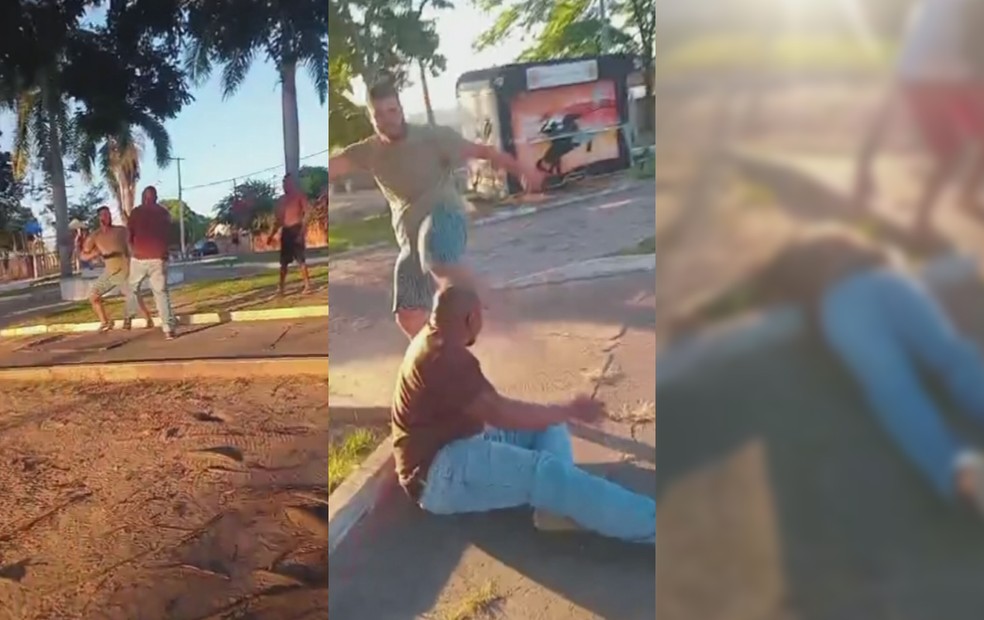 1 de 2
Morador &eacute; agredido por servidor municipal em &Aacute;lvaro de Carvalho e desmaia &mdash; Foto: Reprodu&ccedil;&atilde;o